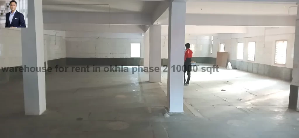 Commercial warehouse for rent in Okhla Phase 2 10000 sqft with high roof clearance